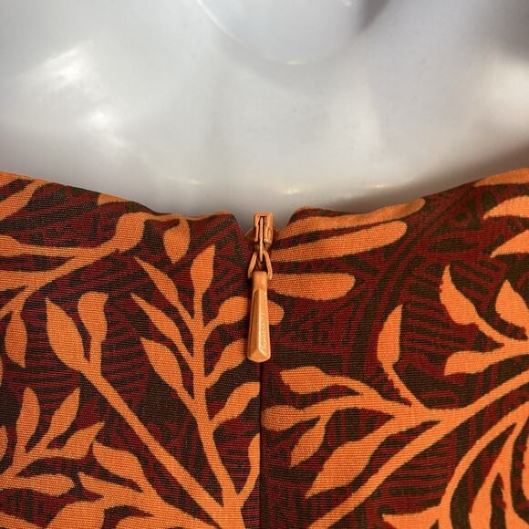 Bridgewater‎ Women's Orange Floral Ruffle Sleeve Dress Size 18W Lagenlook Retro - Picture 10 of 11